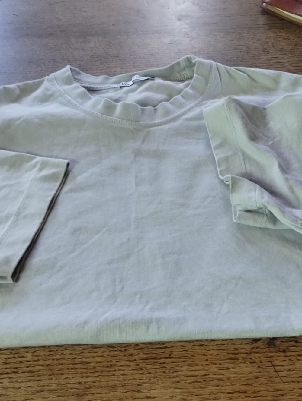 Zara Men's Sage Green Crewneck Sweater